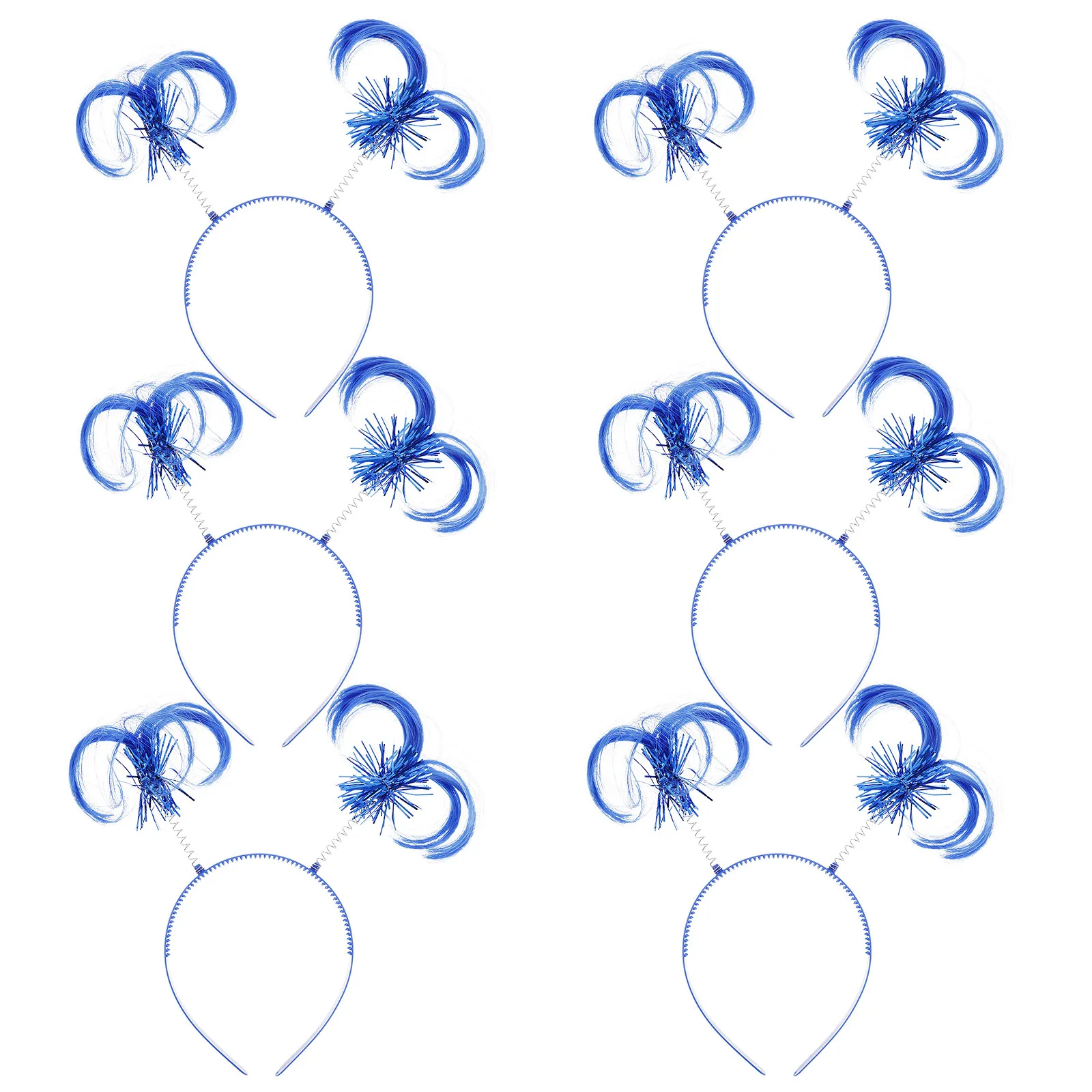 6Pcs Premium Plastic Party Headbands Hair Hoops for Costume Parties Daily Makeup Face Washing Hair Fixing Lovely Headwear