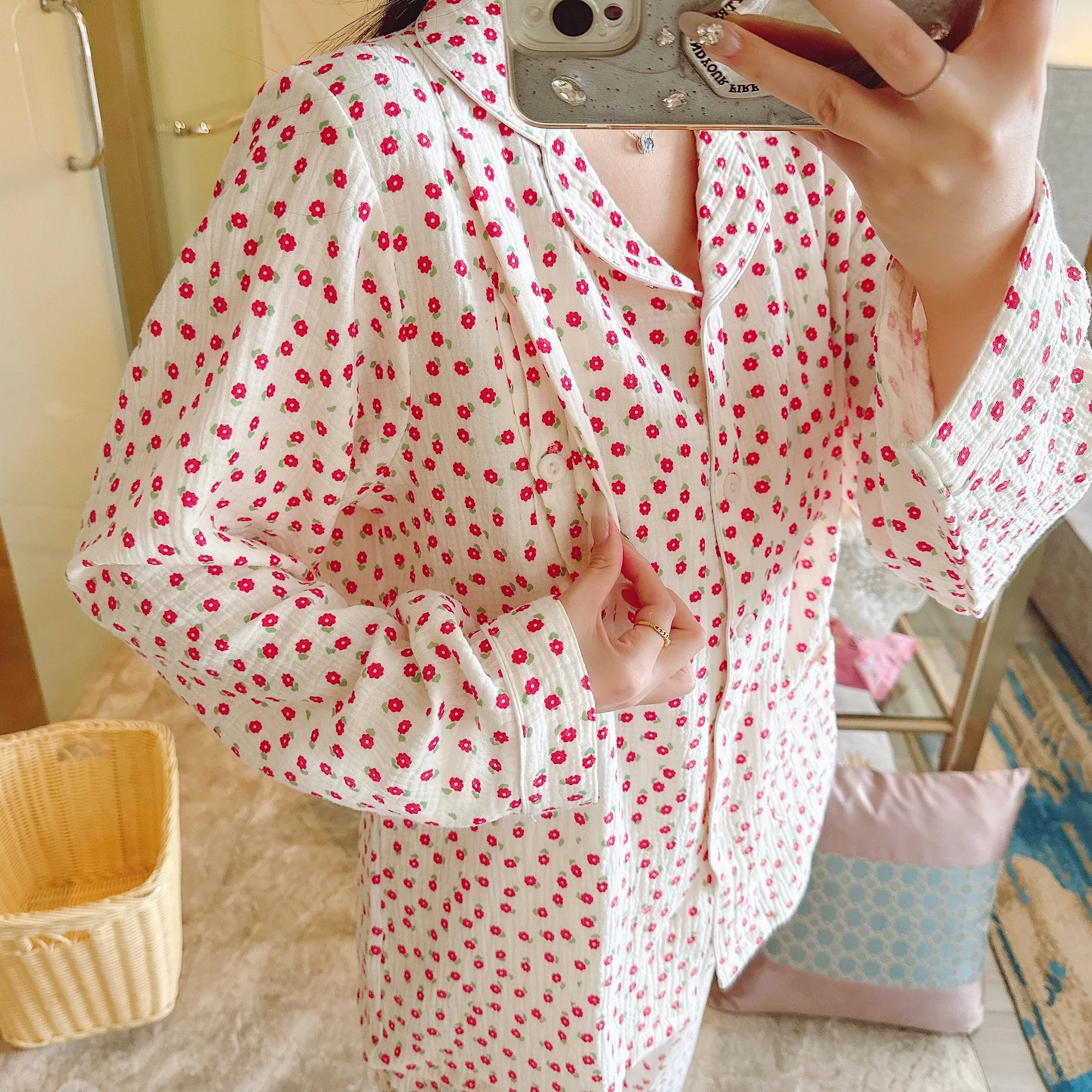 

Maternity Woman Pajamas Feeding Home Wear Breastfeeding Clothes Sleepwear Spring Autumn New Nursing Pyjamas Home Wear