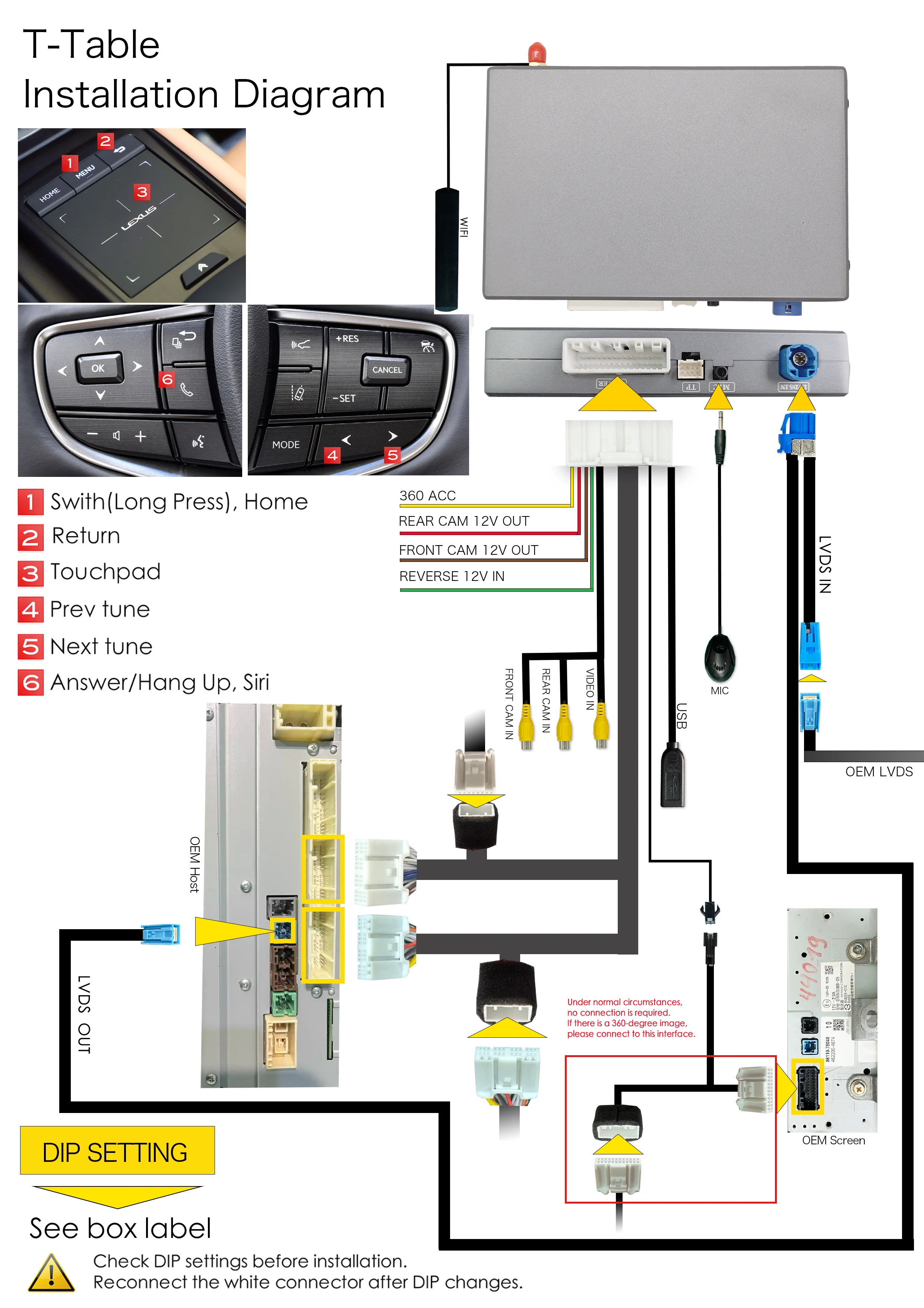 AUTOTOP Wireless CarPlay Nachrüstkit für Lexus IS RX ES GS NX LS RC UX LC LX-570 Android Auto MMI Box mit Mirror Link GPS BT – Detail 3