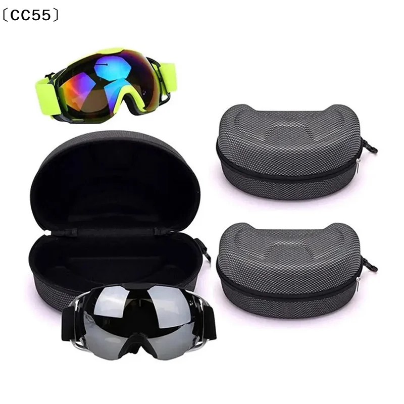 Boîte à lunettes de ski et de snowboard, étui de protection rigide en EVA, portable, résistant à l'eau, coque antichoc, accessoires de ski〔CC55〕