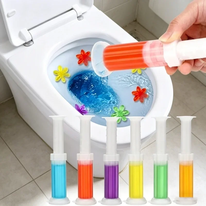 Toilet Cleaner Gel Flower Aromatic 1/7Pcs Disinfection Deodorant Lasting Fragrance Remove Odors Bathroom Household Cleaning Tool
