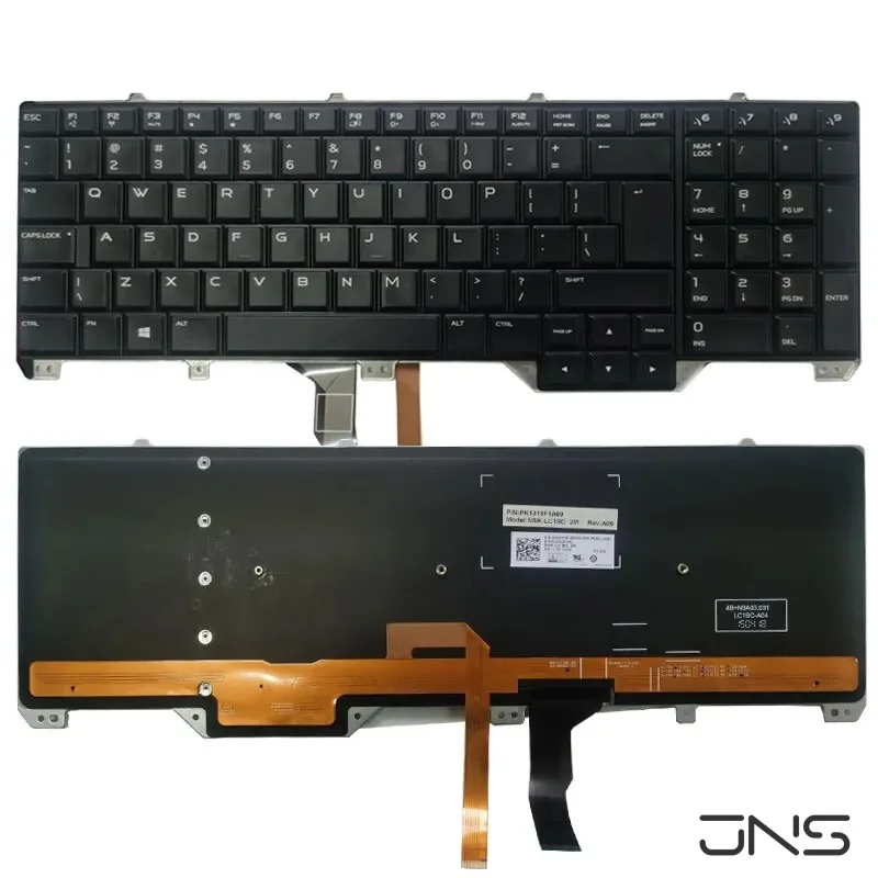 New UI English Laptop Keyboard For DELL Alienware 17 R2 R3 With Backlit