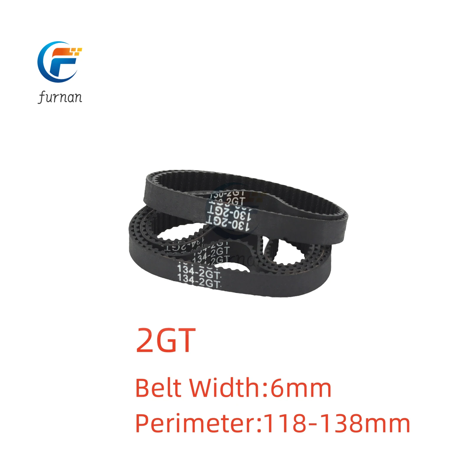 

GT2 6mm Closed Loop Rubber 2GT Timing Belt Length 118 120 122 124 126 128 130 132 134 136 138 mm 3D Printer Transmission belt