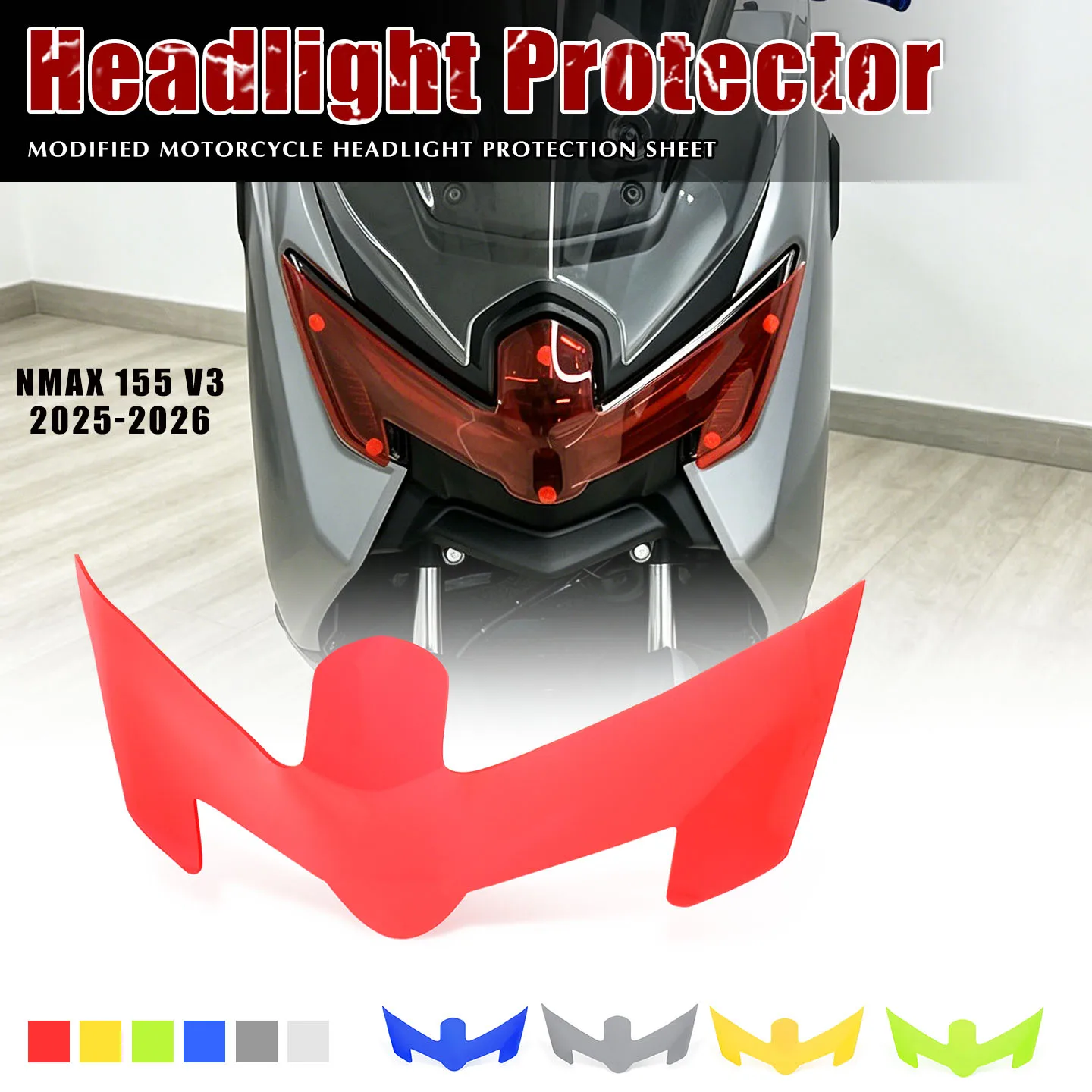 For NMAX155 V3 2025 2026 NMAX125 V3 2025 Motorcycle Headlight Protector Head Lights Protection Guard Shield Screen Lens Cover