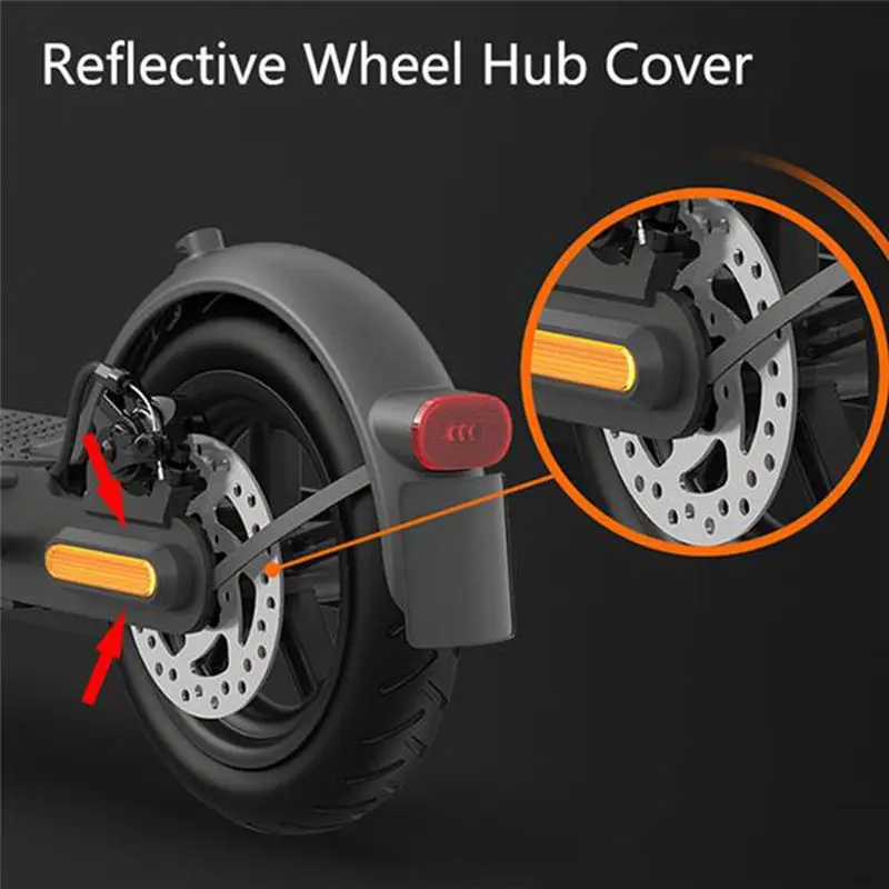 Latest Protective Case Decorative Decal Reflective Wheel Hub Cover For M365 Pro Electric Scooter