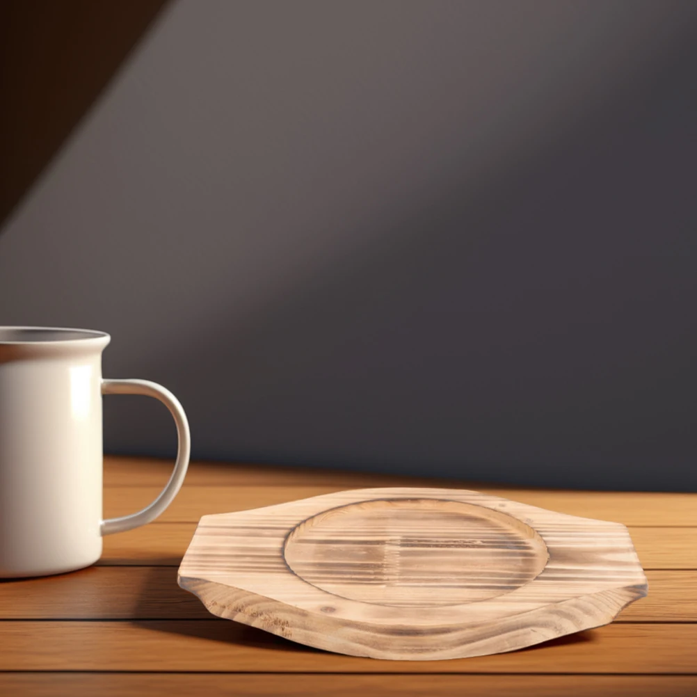 

2pcs Stone Bowl Tray Wooden Heat Insulation Cushion Hot Pot Mats Non-Slip Casserole Mats Outdoor Camping Kitchen Table