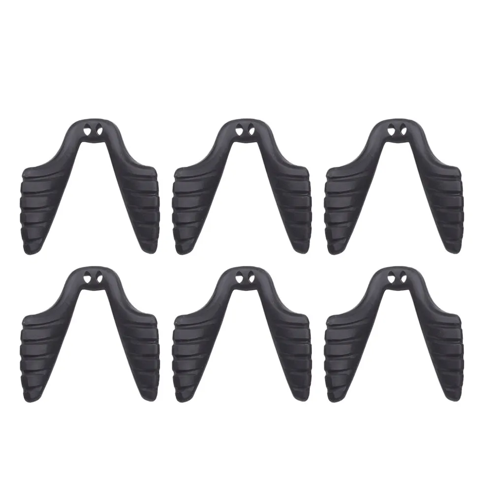 6Pcs Integrated Nose Pads for Sports Cycling Glasses Dual Hole Anti Slip Soft Rubber Comfort Fit Sunglasses Eyeglass Nose Pad