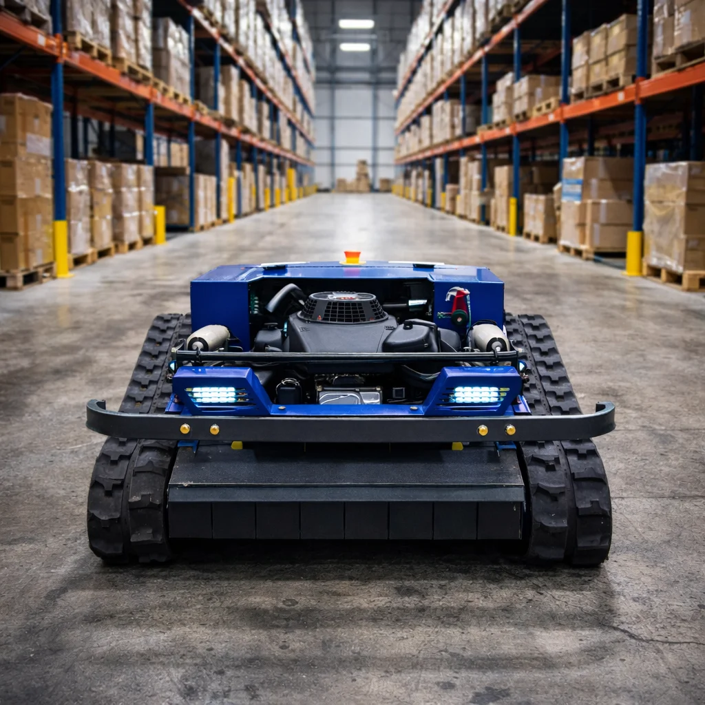 

Customized Factory Direct Lawn Mower - High Quality New Upgrade Rubber Crawler High Power Remote Control Self-propelled