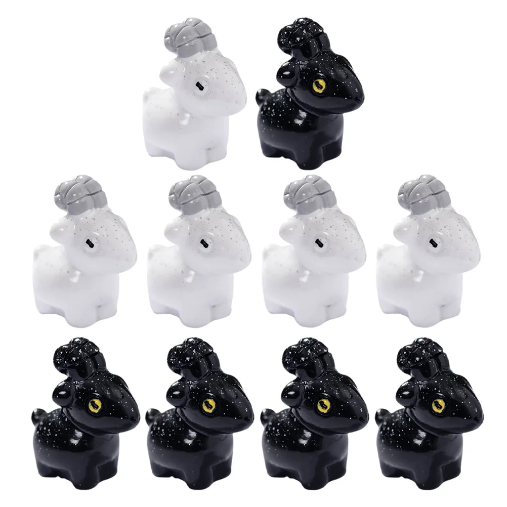 12 قطعة صغيرة الماعز الراتنج الديكور لطيف الحيوانات الصغيرة زخرفة DIY بها بنفسك الحرفية حديقة المنزل مكتب بونساي عرض الأغنام ديكور المنزل #2