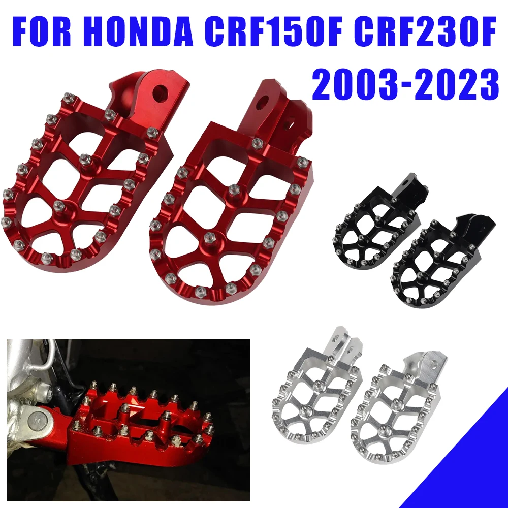 Accessories Footrest Footpegs Foot Pegs Rests Pedal For HONDA CRF150F CRF230F CRF150 CRF230 F CRF 150F 230F 230 F 2003 - 2023