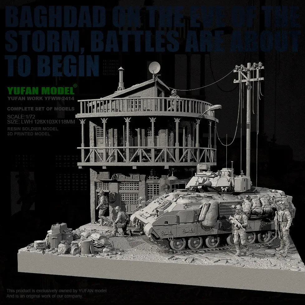 YUFAN MODEL 1/72 Resin Soldier model kits (complete set) Assembly and coloring are required (3D printing)  YFWW-2414/3D