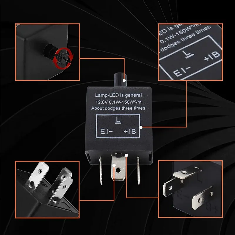 1PC Universal 12V 3 Pin CF-14 JL-02 Motorcycle LED Flasher Blinker Relay Automobile Turn Signal Light Relay Motorcycle Switch