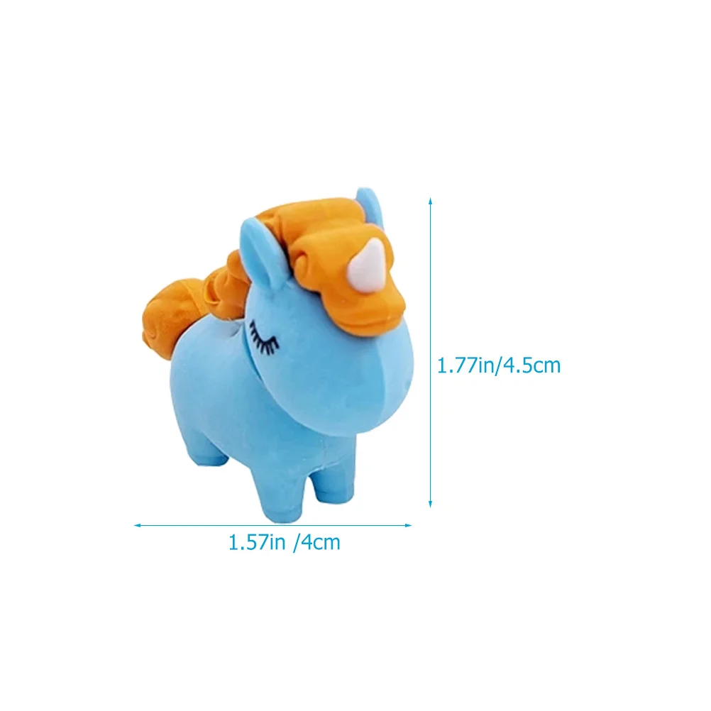 10Pcs Creative Eraser 3D Unicorn Shape Student Prizes for Daily Writing Correction Mini Erasers Bulk for School Use