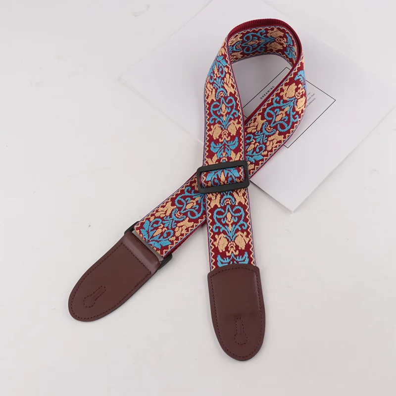 Adjustable Pure Cotton Guitar Strap, Multi-Color Guitar Belt for Bass, Acoustic & Electric Guitar Accessories
