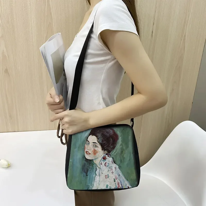 Van Gogh Art Print Shoulder Bag Women Handbag Oil Painting Sunflower Starr Night Canvas Tote Bag Girl Clutch Casual Satchel Gift