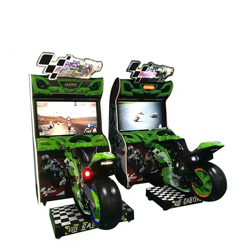 Indoor Coin Operated Motorcycle Arcade Racing Machine with 1 Year Warranty customize