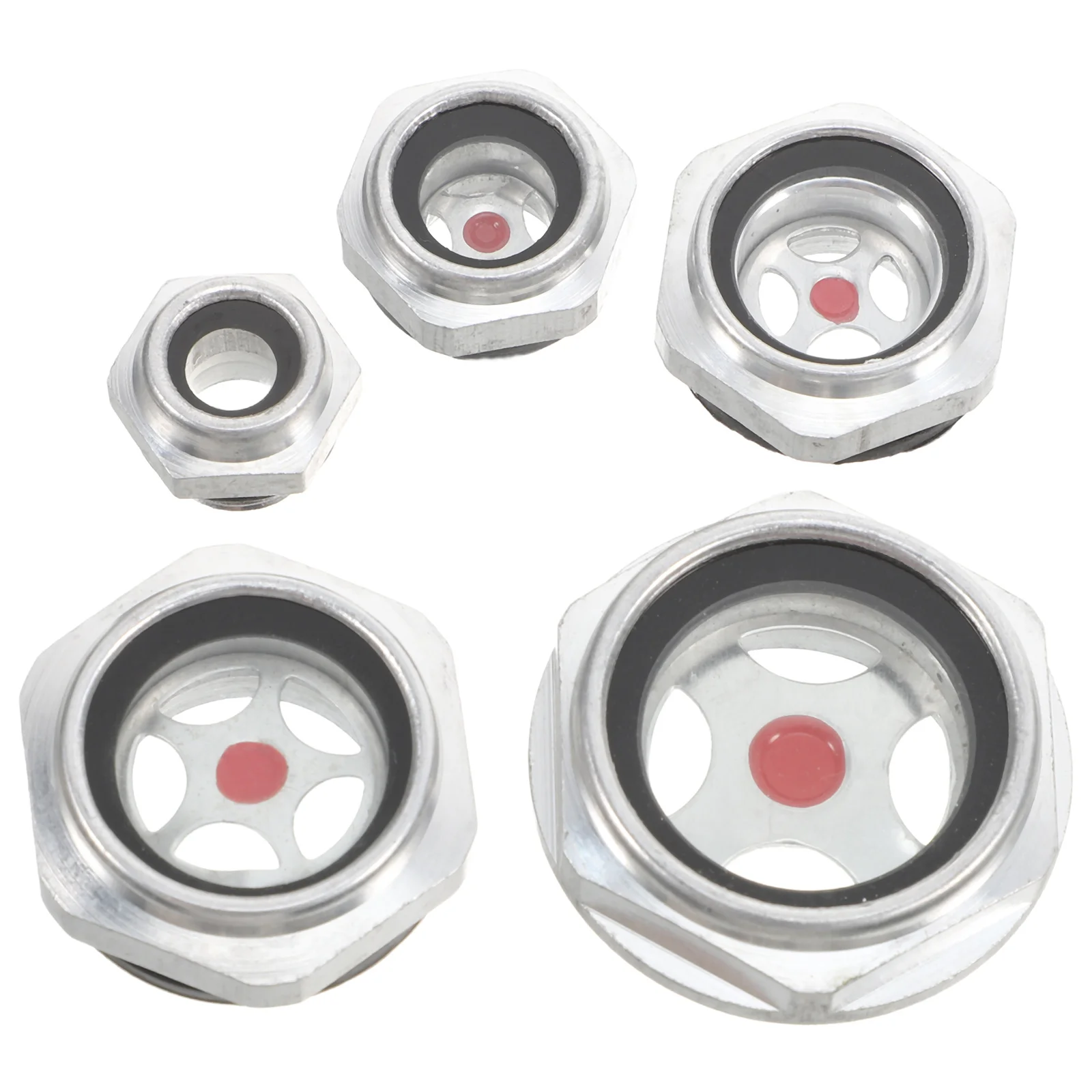 

5Pcs Aluminum Alloy Oil Indicator Male Thread for Air Compressor Oil Tank Durable and Reliable Compressor