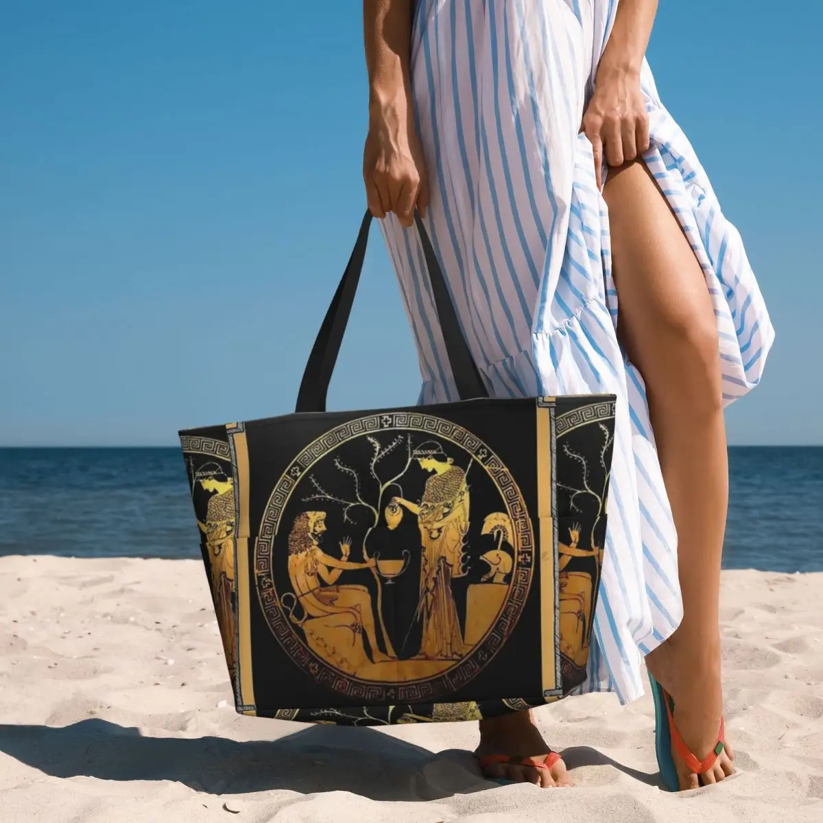 

Ancient Greek Mythology Beach Tote Bag Sport Gym Yoga Duffle Large Tote Bag Women Travel Bag Fitness bag