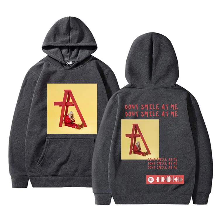 Dont Smile At Me Hoodie grafis uniseks, Hoodie Fashion Hip Hop pria wanita ukuran besar Vintage untuk pria dan wanita