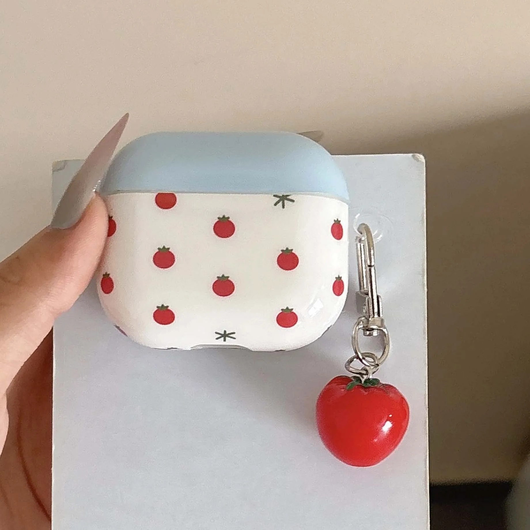 Ins Tomat imd حقيبة سماعة الاذن سماعة لاسلكية تعمل بالبلوتوث صندوق شحن لابل airpods 4 1 2 pro2nd 3 برو غطاء سماعة الرأس