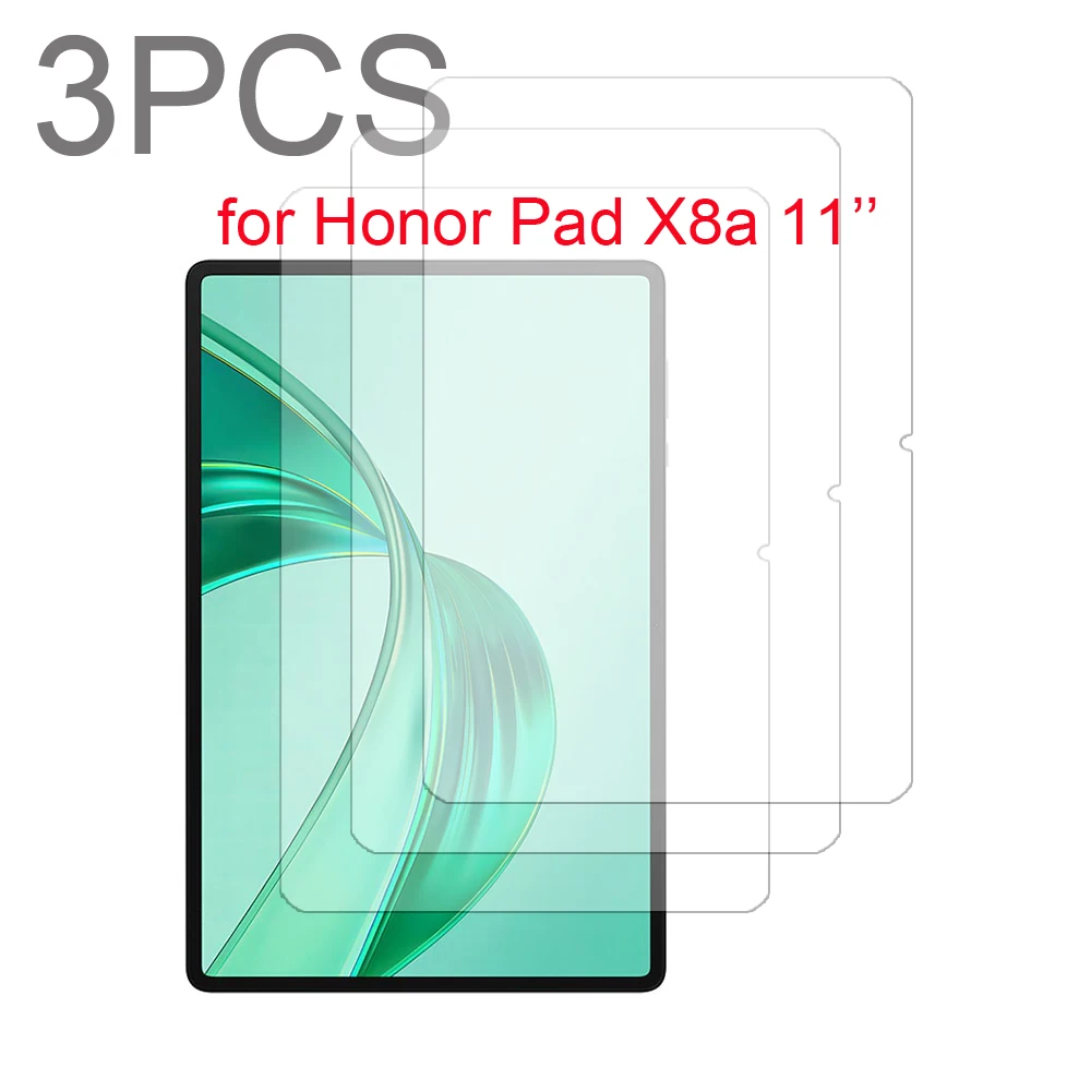 3PCS Glass screen protector for Honor pad X8a 11\'\' 2024 tablet Scratch Proof Oil Coating protective film