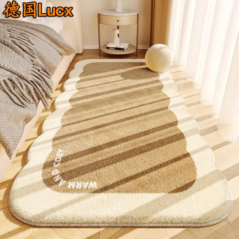 

Germany Lucx Bedroom Carpet Irregular Shaped Bedside Blanket Room Stain Resistant Lamb Fleece Thickened Coffee Table Floor Mat