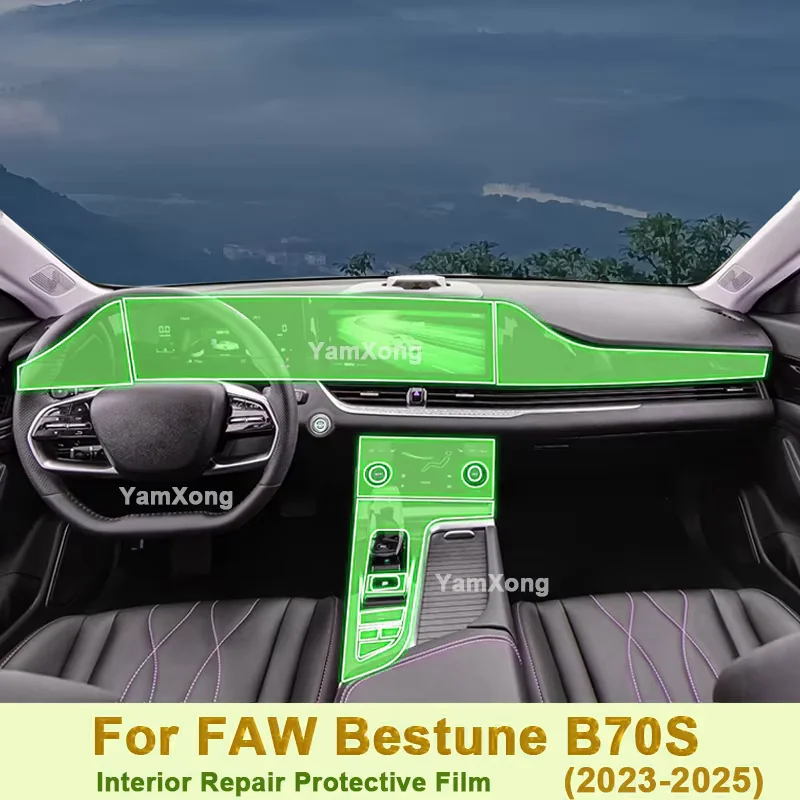 

Anti-Scratch Car Sticker Easy Install For FAW Bestune B70S 2023-2025 Car Interior Film Dashboard Center Console Screen Protector