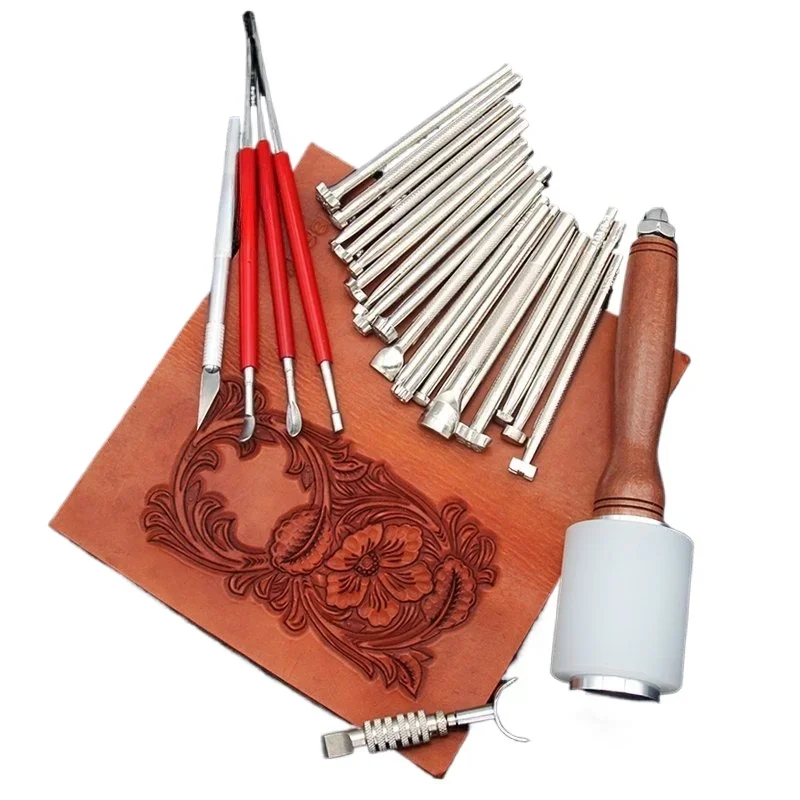 

Leather art leather carving printing package tool, rotating carving knife manual DIY combination