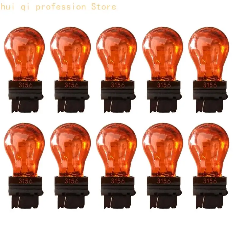 Rücklichtbirnen 10er Pack 3156 3157 12V 21W Ambers Auto externe Blinkerbirne H8WE – Detail 5