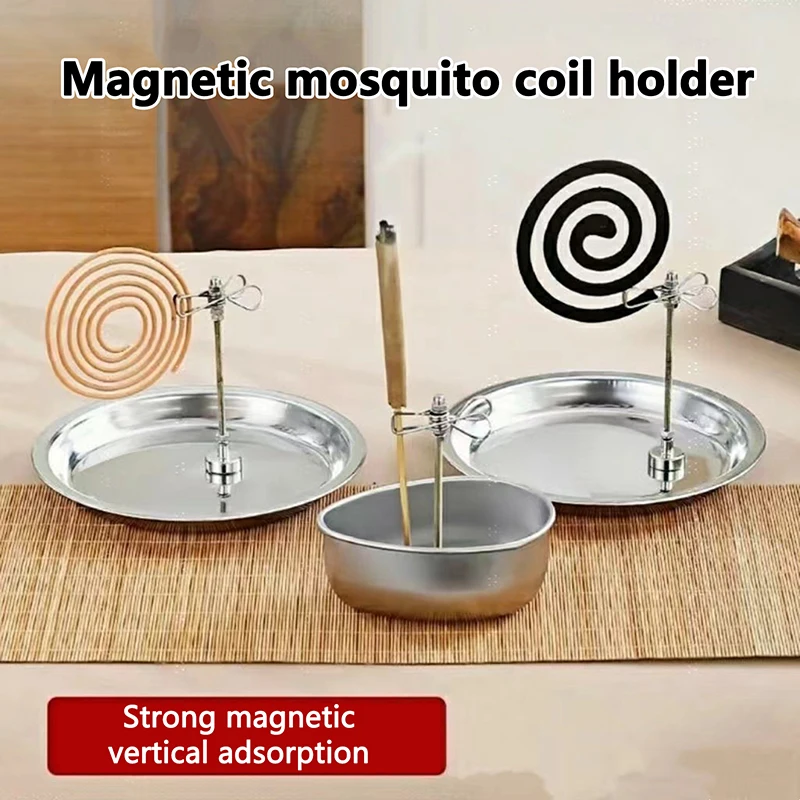 

New1/5pcs Magnetic Mosquito Coil Holder Creative Mosquito Coil Holder Repellent Incenses Rack Home Accessories