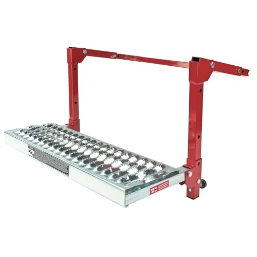 Tire Step for Truck SUV Semi Heavy Duty 300 lb Capacity Non-Slip Cheese Grater Steel Surface Adjusts to Fit Any Diameter Tire U