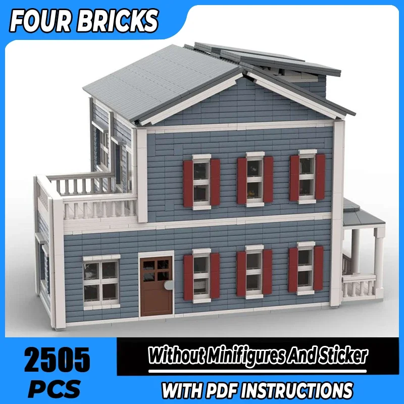 

Moc Building Blocks New England Seafood Restaurant Technology Modular Bricks Model Gifts Christmas Toys DIY Sets Assembly