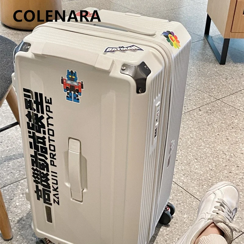 

COLENARA Luggage Travel Bag Large-capacity Trolley Case ABS + PC Boarding Box Women's Password Box Men's Rolling Suitcase