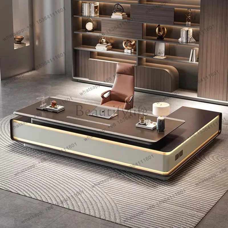LXtop boss table Computer desk Room desks Motion office table pliante Equipped with LED lights