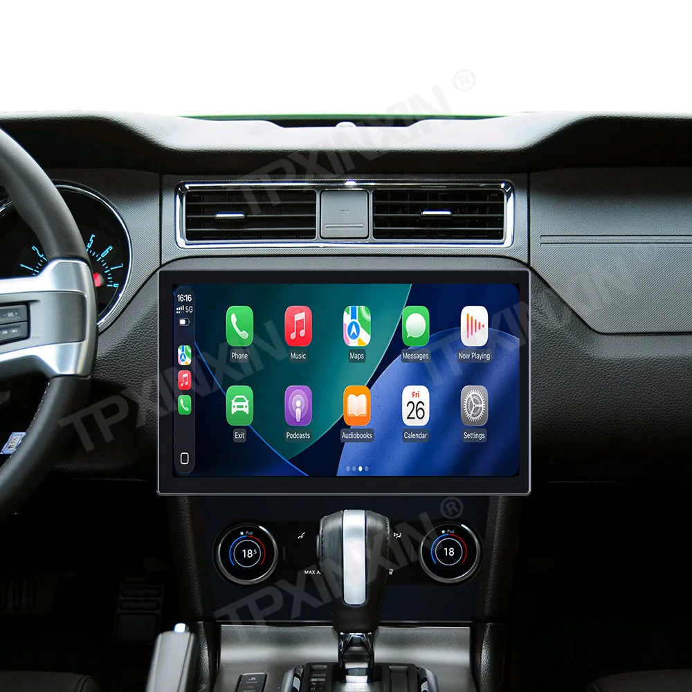 13.3'' Vertical Screen Car Radio For Ford Mustang 2009-2014 Automotive Multimedia Carplay Android Auto Bluetooth GPS Navigation-