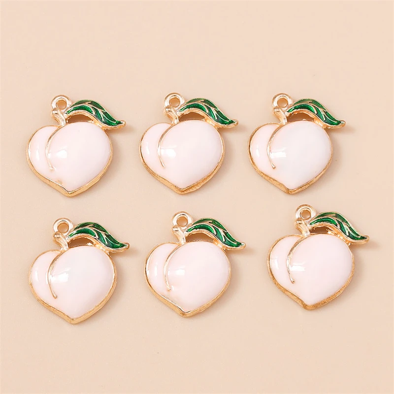 20 Stück Niedliche Gemischte Frucht-Anhänger Emaille Erdbeer-Trauben-Kirsch-Charms für Schmuckherstellung Halsketten Ohrringe DIY Basteln Geschenk – Detail 22