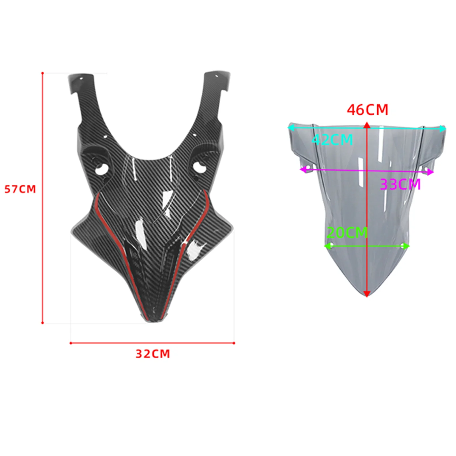 Motorcycle windshield  deflector for CFMOTO 450SR 450SRS 450SS Modified Thickened front windshield Sport windshield Deflector