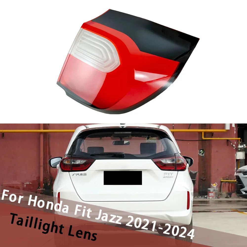 

For Honda Fit Jazz 2021-2024 Outside Lamp Housing Car Taillamp Replace Rear Cover Shade Taillight Shell Lights Mask Plexiglass