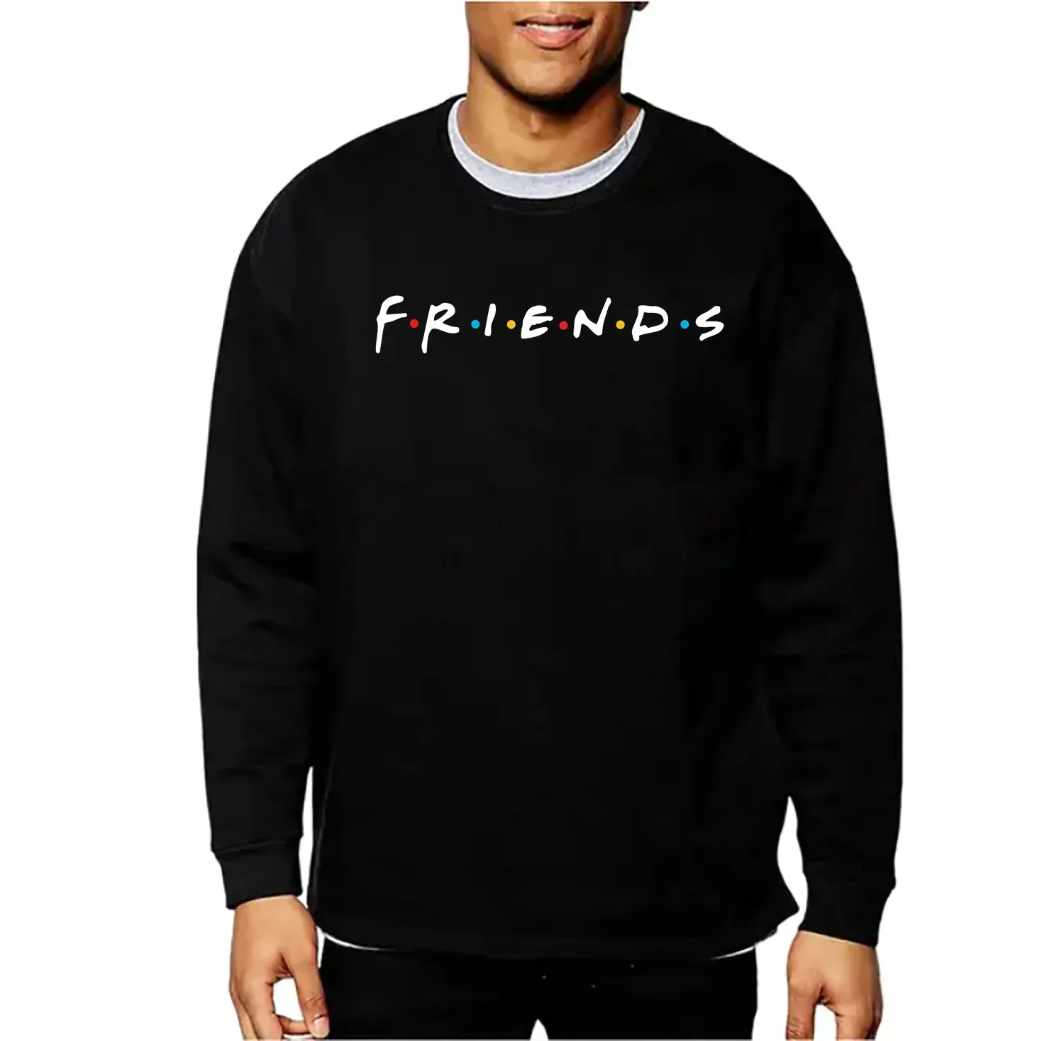 

Толстовки с принтом друзей, свободная спортивная одежда большого размера, повседневная толстовка, мужские забавные мужские уличные топы, модная флисовая толстовка