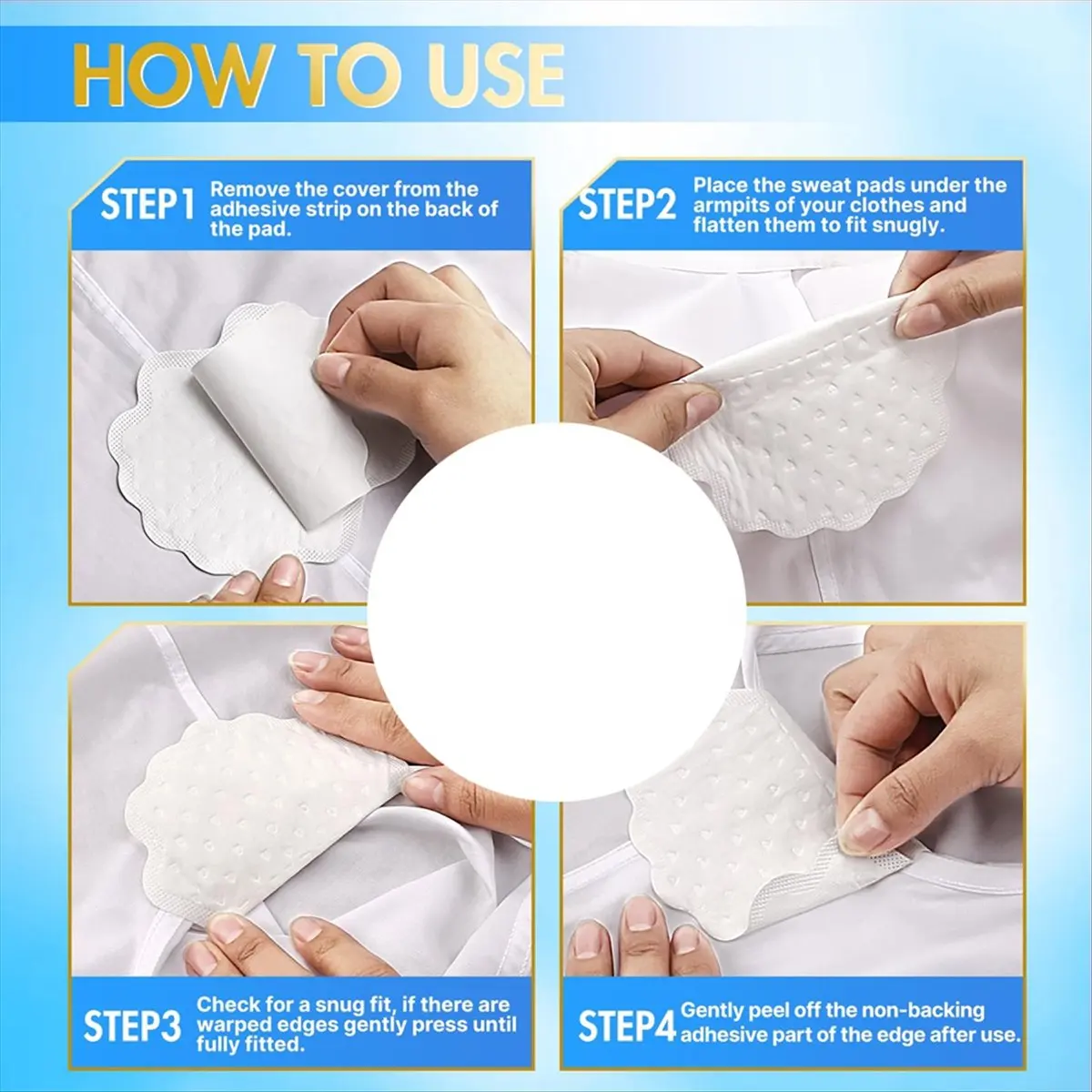 [NEW] Armpit Sweat Pads,180 Pcs Larger Underarm Sweat Pads for Men Hyperhidrosis,Disposable Sweat Pads for Under