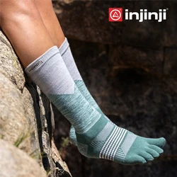 Injinji long tube outdoor five-fingered socks women thickened professional marathon hiking quick-drying socks.