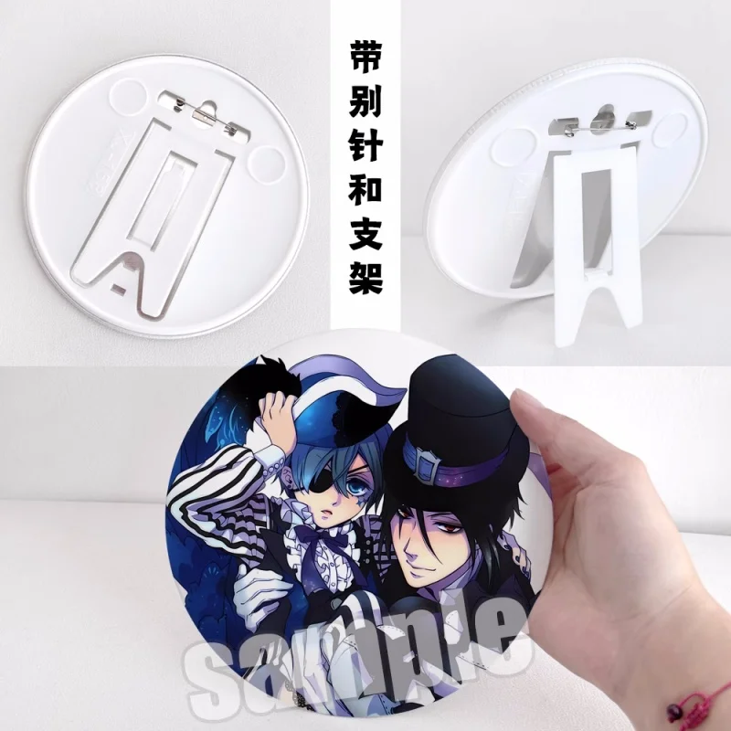 Anime schwarz Butler Ciel Phantom hive Bedge sammeln Taschen Abzeichen 16cm Knopf Brosche Pin Souvenir Stand Figuren Cosplay Geschenk 7078