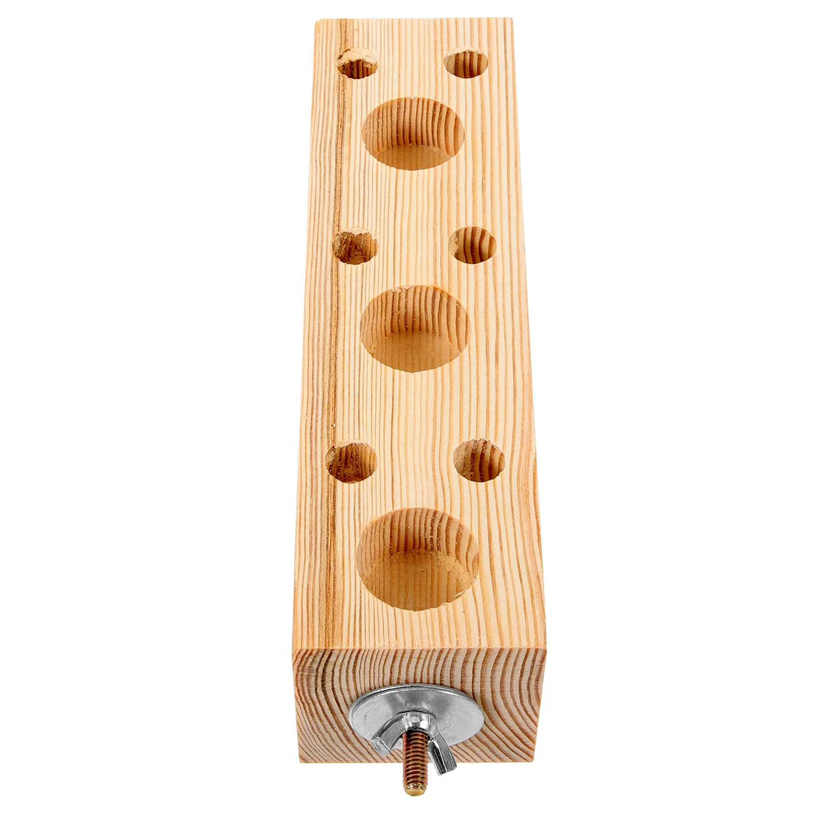 Parrot Exercise Block Parakeet Perches for Cage Chewing Toy Natural Wood Wooden Stand Bird