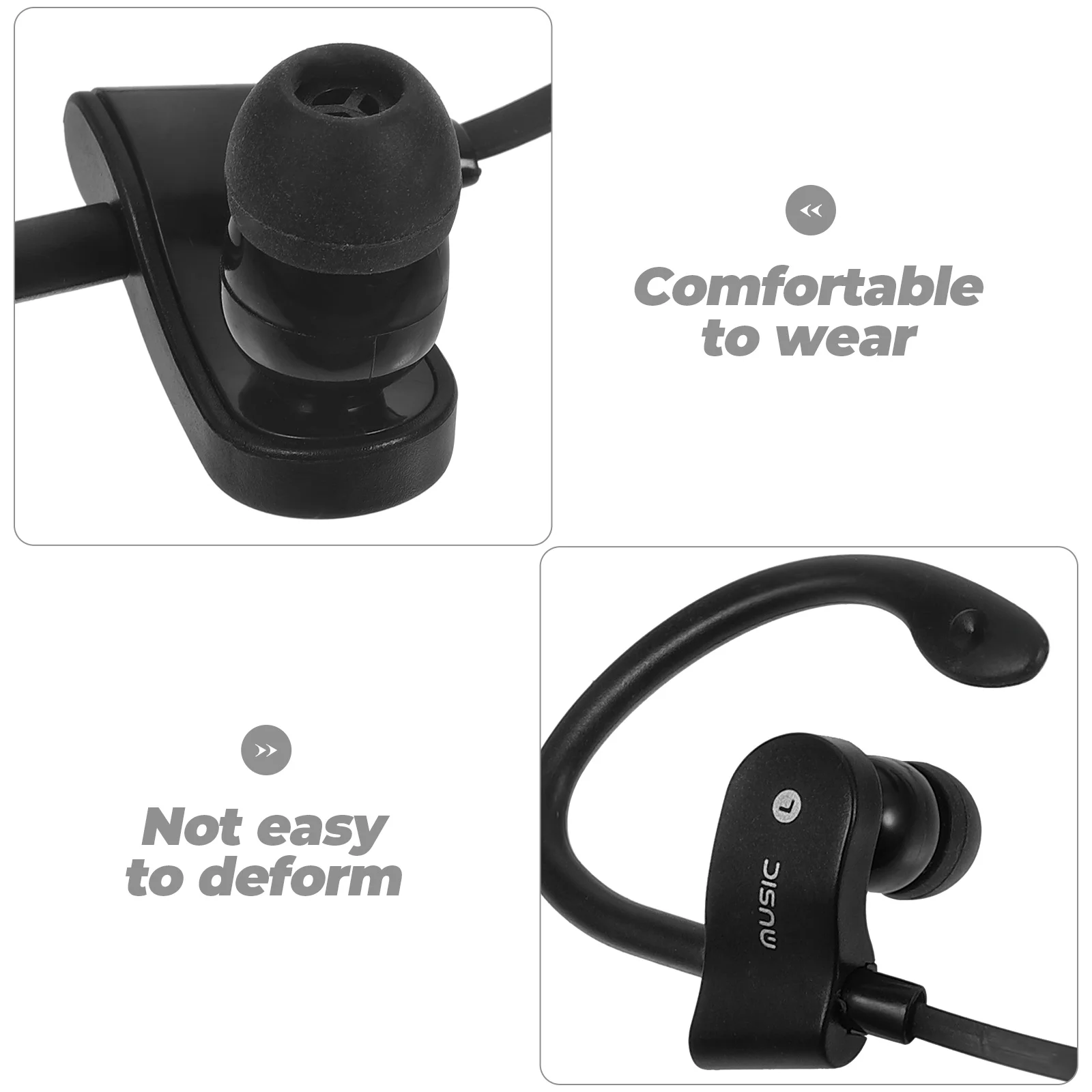 

Ear Hook Earphone 10MM Copper Ring Speaker TPE Wire 120CM 35mm Pins Wired Headset Stereo Headphone Microphone Compatibility
