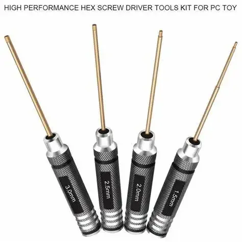 Ultra hard Titanium hex head screw driver set 1.5/2/2.5/3.0MM For RTW RC Car Trex Align helicopter airplane DJI drone repair DIY