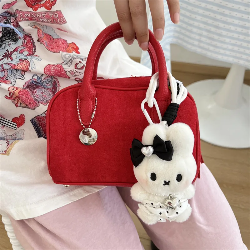 Nouveau Miffy fille en peluche porte-clés coréen étudiant sac à dos mode chaîne suspendue Couple porte-clés enfants dessin animé jouet fille cadeau