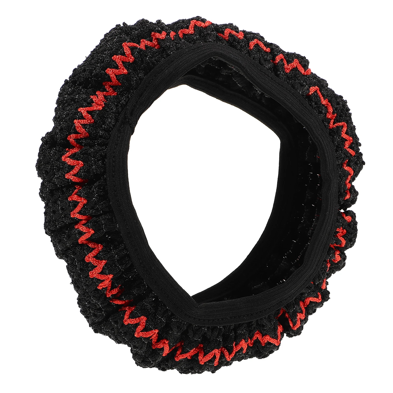 

Steering Wheel Cover Ice Silk 38cm Black Red Universal Car Steering Protector Covers Breathable Anti Heat Stylish