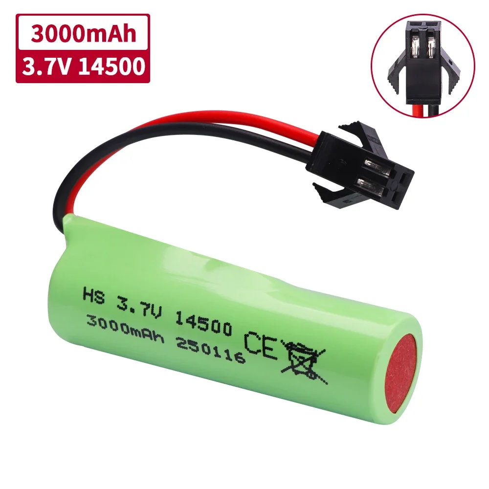 ترقية 3.7 فولت 14500 3000 مللي أمبير SM-2P التوصيل البطارية مع شحن ل C2 D828 RC حيلة تفريغ سيارة لعبة ملحق