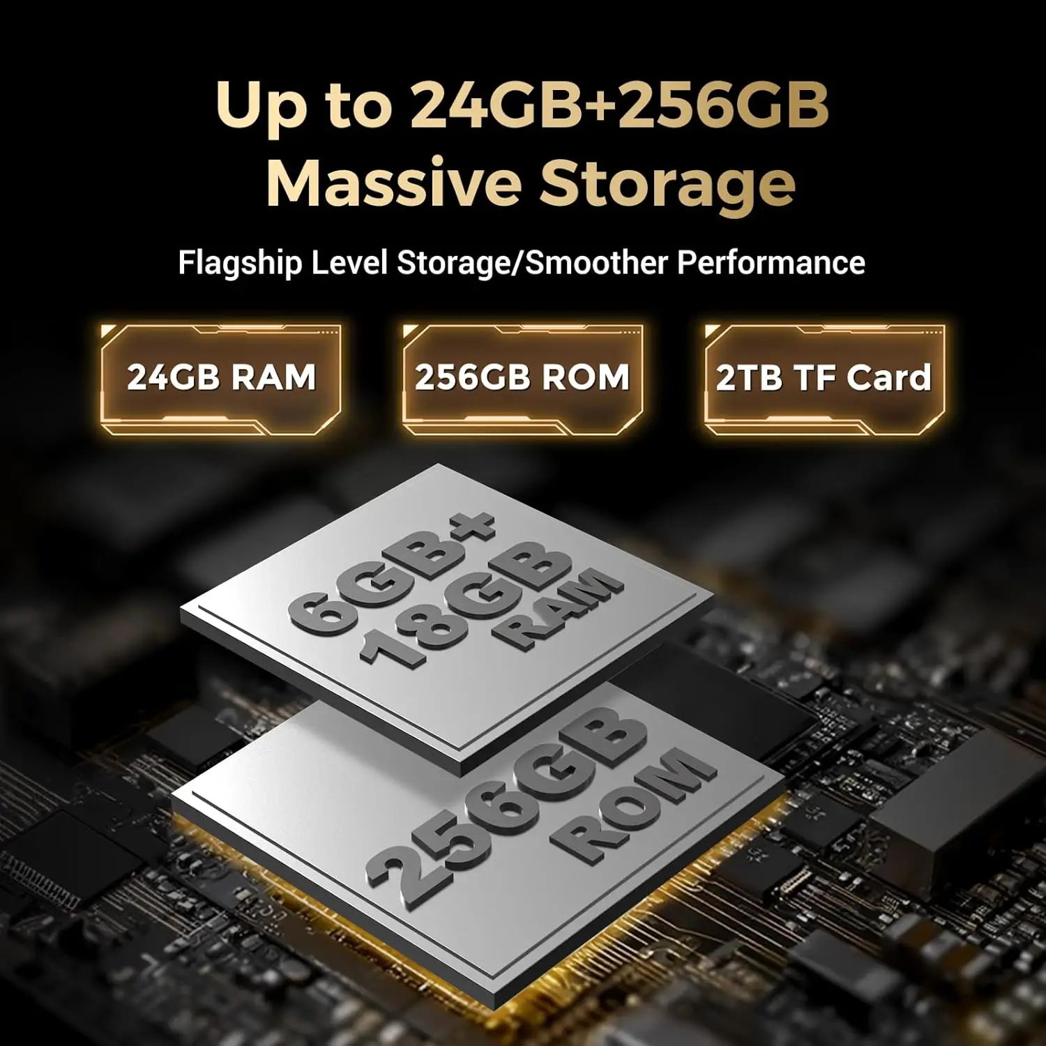 FOSSIBOT F109S 4G هاتف خارجي متين غير مقفول: 24 جيجابايت رام + 256 جيجابايت، 6.745 بوصة HD+/1.32 بوصة IPS، 10600 مللي أمبير، Android 15، كاميرا 50 ميجابكسل، IP68/IP69 #2