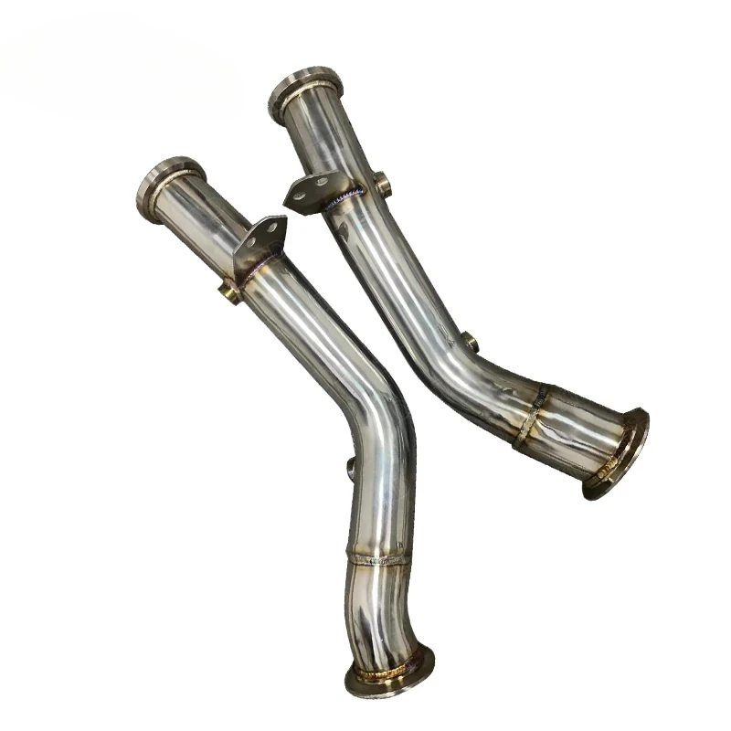 High Performance quality right hand drive Car Exhaust System Downpipe For Mercedes Benz C43 W205 304 Stainless Steel Muffler